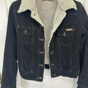 Billabong Black Jacket with Cream Sherpa Lining